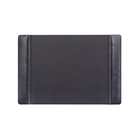 Dacasso Black Leather Side-Rail Desk Pad/Desk Protector/Blotter, 25.5" x 17.25" PR-1002